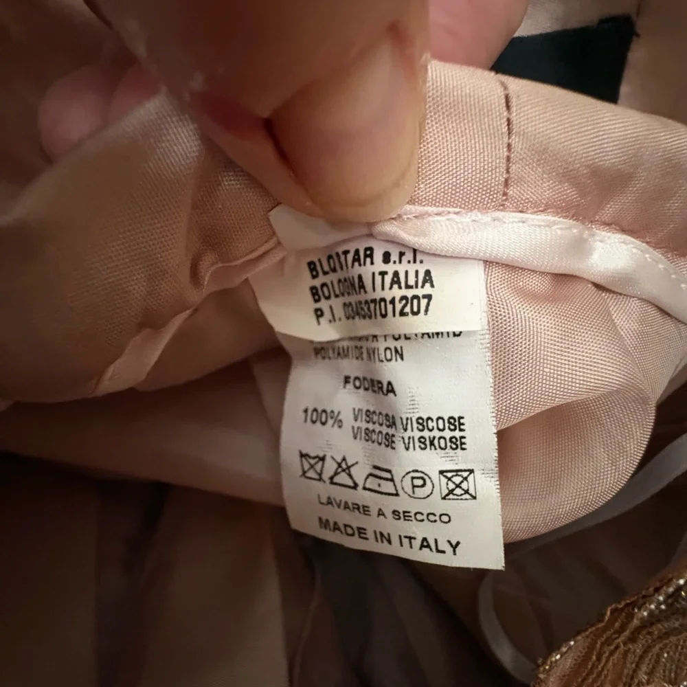 Io Couture Embroidered Foliage Petticoat Skirt Blush Pink